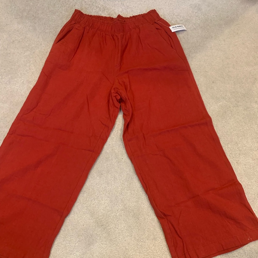 Old Navy Red Casual Wide-Leg Pants